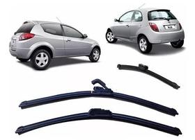 Kit Palheta Limpador Dianteiro + Traseiro Ford Ka 98 2009 Á