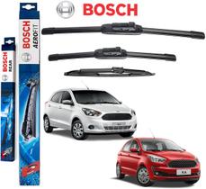 KIT palheta limpador parabrisa Bosch Ford Ka hatch 2014 2015 2016 2017 2018 2019 2020 2021 2022 2023