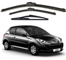 Kit Palheta Limpador Parabrisa Peugeot 206 1999 2000 2001 2002 2003 2004 2005 2006 2007 2008 2009