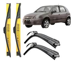 Kit Palhetas Limpador Parabrisa Silicone Celta 2004 Á 2016 P