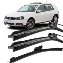 Kit Palhetas Silicone Limpador Parabrisa 21" 19" 12E" Vw Golf 2007 2008