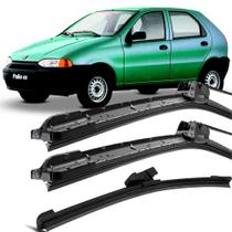 Kit Palhetas Silicone Limpador Parabrisa 22" 18" 13" Palio 1996 À 2000