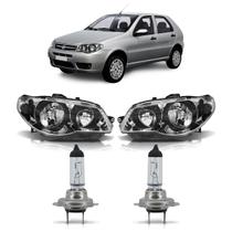Kit Palio Economy 2011 2012 2013 2014 2015 2016 2017 Par Farol Dianteiro Máscara Cromada Canhão Preto Par Lâmpada H7 Halógena Kit Palio Economy 2011 2012 2013 2014 2015 2016 2017 Par Farol Dianteiro Máscara Cromada Canhão Preto Par Lâmpada H7 Halógena