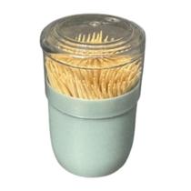 Kit Paliteiro Com Tampa Transparente + 160 Palitos de Bambu