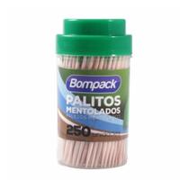 Kit Paliteiro Mentolado BOMPACK com 01 frasco de 250 palitos