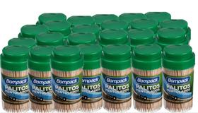 Kit Paliteiro Mentolado BOMPACK com 24 frascos de 250 palitos cada frasco