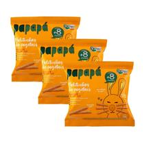Kit Palitinhos De Vegetais Infantil Cenoura e Grão De Bico Papapá - 3 Unidades Kit Palitinhos De Vegetais Infantil Cenoura e Grão De Bico Papapá - 3 Unidades