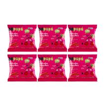 Kit Palitinhos Vegetais Beterraba Grão-de-Bico Papapá - 6 Unidades 20g Kit Palitinhos Vegetais Beterraba Grão-de-Bico Papapá - 6 Unidades 20g