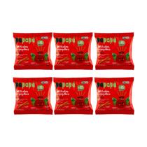 Kit Palitinhos Vegetais Tomate Manjericão Papapá - 6 Unidades 20g Kit Palitinhos Vegetais Tomate Manjericão Papapá - 6 Unidades 20g