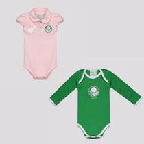 Kit Palmeiras Boys Polo Rosa e Verde Manga Longa Kit Palmeiras Boys Polo Rosa e Verde Manga Longa