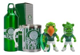 Kit Palmeiras Caneca Térmica + 2 Mascotes + Garrafa Oficial