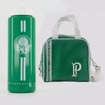 Kit Palmeiras Lancheira Premium e Squeeze Tropper Verde