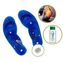 Kit Palmilha Magnética Terapia Do-in Alívio dor Calcanhar Esporão Fascite Plantar + Gel 15 Ervas Kit Palmilha Magnética Terapia Do-in Alívio dor Calcanhar Esporão Fascite Plantar + Gel 15 Ervas