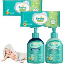 Kit Pampers Baby Lenços Umedecidos Toalhas Infantil Baby