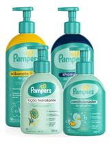 Kit Pampers Shampoo, Cond, Sabonete E Loção Hidratante Bebê
