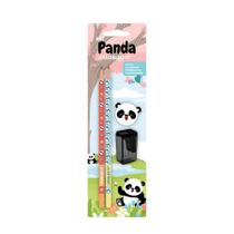 Kit Panda Leo&ampLeo - 2 Lápis Hb / 1 Borracha / 1 Apontador
