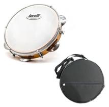 Kit Pandeiro 8 Torelli Natural Tp809nt + Capa Luxo