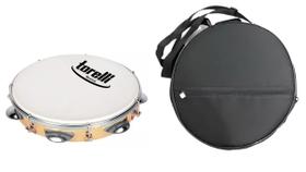 Kit Pandeiro Torelli 10" Natural P. Leitosa Tp309nt+Capa