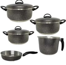 Kit Panela 5 Peças Alumínio Resistente Frigideira Caneco Leiteira Panela ENVIO IMEDIATO