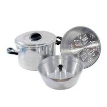 Kit Panela A Vapor Banho Maria 4x1 Legumes Pudins 22cm 5,3l