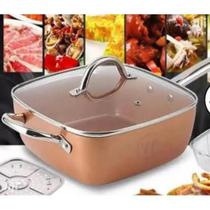 Kit Panela Caçarola Frigideira Titânio Cerâmica Grande Cesto Kit Panela Caçarola Frigideira Titânio Cerâmica Grande Cesto