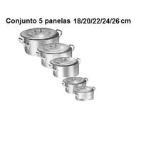 Kit Panela Caçarola Ind. Alum. Vigor 18/20/22/24/26 Kit Panela Caçarola Ind. Alum. Vigor 18/20/22/24/26