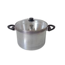 Kit Panela Conjunto 6 Em 1 Para Cozimento Vapor Tampa Vidro