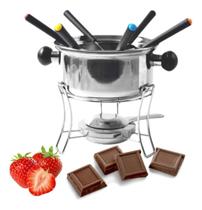 Kit Panela Conjunto Para Fondue Decorado Com 10 Peças
