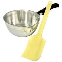 Kit Panela De Alumínio Para Velas e Espátula De Silicone Kit Panela De Alumínio Para Velas e Espátula De Silicone