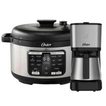 Kit Panela De Pressão 5,7L Multifunções E Cafeteira Com Jarra Inox Oster 110V