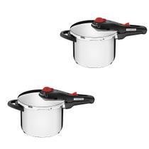 KIT - Panela de pressão 6L Aço linha solar + Panela de pressão 6L Aço linha solar - Tramontina KIT - Panela de pressão 6L Aço linha solar + Panela de pressão 6L Aço linha solar - Tramontina