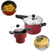 Kit panela de pressão e cuscuzeiro enjoy cozinha