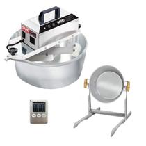 Kit Panela Elétrica Automática de Brigadeiro + Suporte Vira Panela Saro + Timer