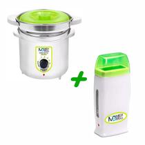 Kit Panela Termocera Megabell 400g Com REFIL + Aparelho Aquecedor de CeraRoll On