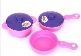 Kit Panelas Cook House c/ 3 Pcs Cozinha Faz De Conta