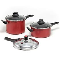 Kit Panelas de Pressão Fechamento Externo Rouge