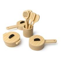 Kit Panelinhas Brinquedo Infantil Educativo Madeira Pinus - Madeira Pinus