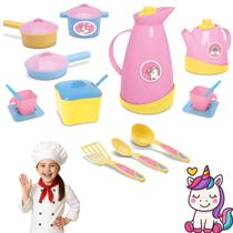 Kit Panelinhas Utensílios Cozinha Infantil Jogo Café Unika Kit Panelinhas Utensílios Cozinha Infantil Jogo Café Unika