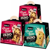 Kit Panetone (1 Frutas 2 Chocolate) Zero Açúcar Belive 420g Kit Panetone (1 Frutas 2 Chocolate) Zero Açúcar Belive 420g