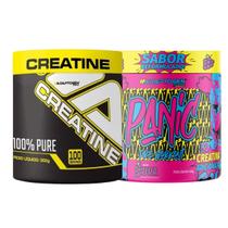 Kit Panic Creatine Adaptogen Creatina Pré-treino pote 300g