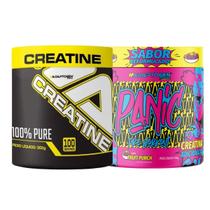 Kit Panic Creatine Adaptogen Creatina Pré-treino pote 300g