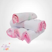 Kit Paninho de Boca Babete 6 ou 12 unidades Estampados 100% Algodão 30x30 cm