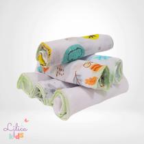 Kit Paninho de Boca Babete 6 ou 12 unidades Estampados 100% Algodão 30x30 cm