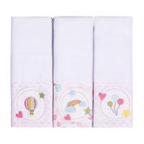 Kit Paninho De Boca Balão Bordado na Faixa com 3 Pcs Papi
