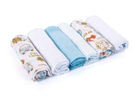 Kit Paninhos De Boca 30x30Cm Azul 06 Pçs Papi