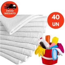 Kit Pano Chão Saco Alvejado Duplo Resistente Grande 100% Algodão Branco Limpeza Faxina 45x70