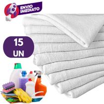 Kit Pano Chão Saco Alvejado Duplo Resistente Grande 100% Algodão Branco Limpeza Faxina 45x70