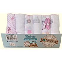 Kit Pano de boca 6un (Babete) 32x32cm 100% algodão MinasRey Carícia Kit Pano de boca 6un (Babete) 32x32cm 100% algodão MinasRey Carícia