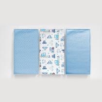 Kit Pano de Boca Duplo Bebê 3pçs 100% Algodão Baby Móvel