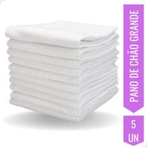 Kit Pano De Chão Branco Para Limpeza Saco Alvejado Duplo Grande Ensacado 100% Algodão 45x70cm